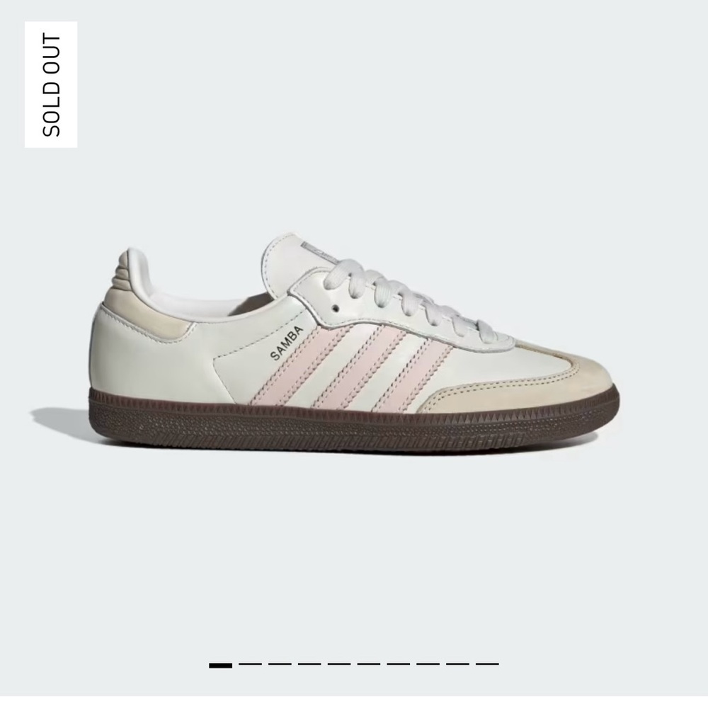 Adidas Samba White with Pink Accents